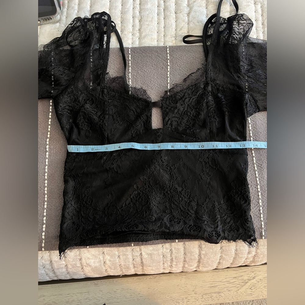 Elegant Black Lace Women's Intimate Top